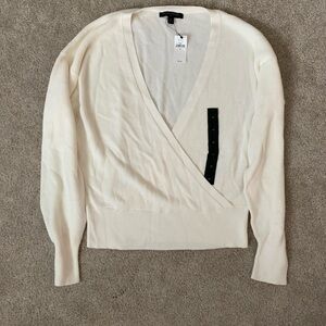NWT Banana Republic Cream Wrap Sweater